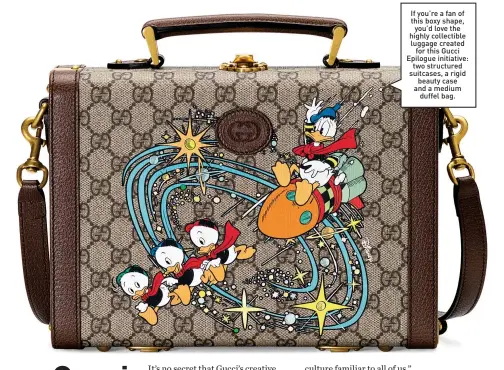 Gucci X Disney Mickey Mouse Monogram Duffel Travel Bag For Sale at