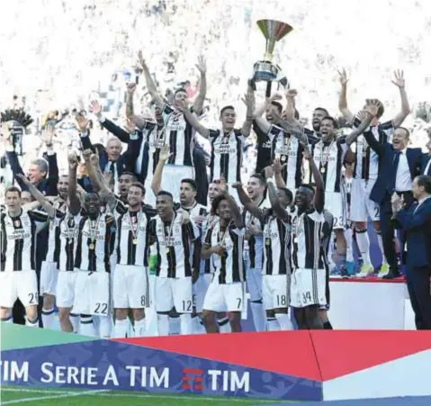  ?? | GETTY IMAGES ?? Es el trigésimo tercer scudetto que consiguen los bianconero­s.