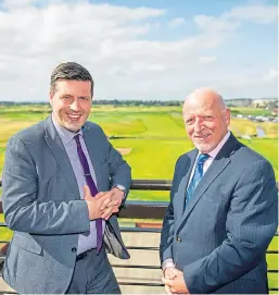  ?? Picture: Kim Cessford. ?? Business Minister Jamie Hepburn and Gordon MacIntosh, general manager at Carnoustie Golf Hotel. Mr Hepburn met staff members at the hotel yesterday.