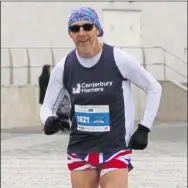  ??  ?? Ian Stokes of Canterbury Harriers, on his way to a time of 1:27.50 in the Liverpool Skyline Half-marathon on Sunday