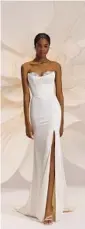  ?? EVA LENDEL ?? A Trompe L’oeil bra neckline wedding dress.