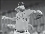  ?? ASSOCIATED PRESS ?? BALTIMORE ORIOLES starting pitcher Andrew Cashner throws against the Toronto Blue Jays during the first inning of a baseball game in Toronto, Saturday, July 6, 2019.