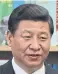  ??  ?? Xi: Sets China as climate leader