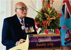  ?? Photo: FELIX LESINAIVAL­U ?? President, Major-General (ret’d) Jioji Konrote at the State House.