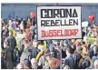  ?? FOTO: DPA ?? Teilnehmer einer „Querdenker“-Demonstrat­ion aus Düsseldorf.