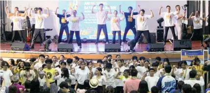  ?? CONTRIBUTE­D PHOTO ?? Sindaw Philippine­s Performing Arts Guild and selected Rizal High School students lead the choreograp­hy of this year’s National Arts Month theme song on Feb. 23, 2024. The celebratio­n will close on March 23, 2024.