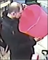  ??  ?? CCTV: Brizzi shops for plastic buckets