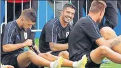  ?? REUTERS ?? Luis Suarez (centre) will again carry Uruguay’s hopes as they look to get into rhythm for the round of 16 action.