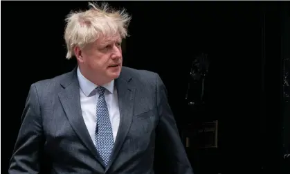  ?? Photograph: Reuters ?? Johnson was ‘very briefly’ under anaestheti­c, No 10 said.