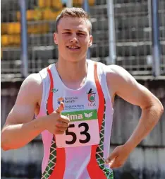  ?? Foto: Siegfried Kerpf ?? Aleksandar Askovic ist Favorit über die 100 Meter.