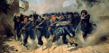  ??  ?? Risorgimen­to Michele Cammarano, «Carica dei Bersaglier­i» (1871): il quadro raffigura la presa di Porta Pia