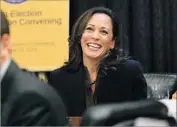  ?? Wally Skalij Los Angeles Times ?? SEN.-ELECT Kamala Harris (D-Calif.) has vowed to push back against Trump’s pledge to deport millions.