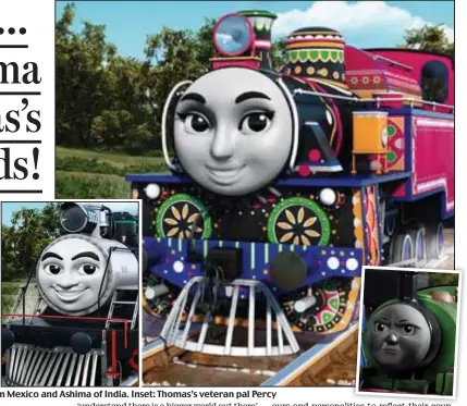  ??  ?? The new faces: From left, Yong Bao from China, Raul of Brazil, Carlos from Mexico and Ashima of India. Inset: Thomas’s veteran pal Percy