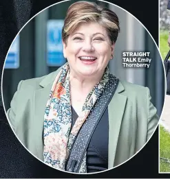  ??  ?? STRAIGHT TALK Emily Thornberry