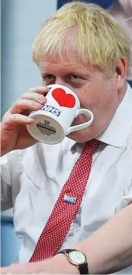  ??  ?? Gulp: Boris Johnson defended his offer