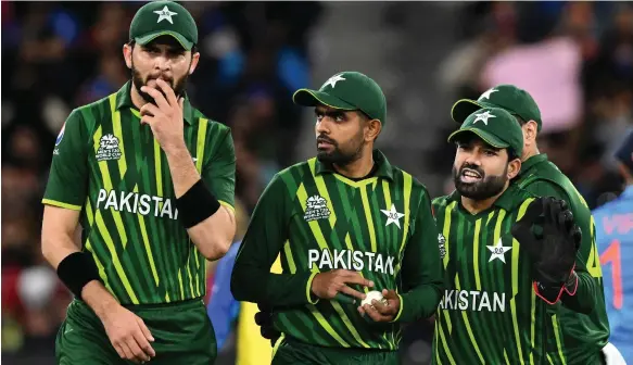  ?? AFP ?? Pakistan will welcome back star players Shaheen Afridi, left, Babar Azam and Mohammad Rizwan, right, for their white-ball series against New Zealand