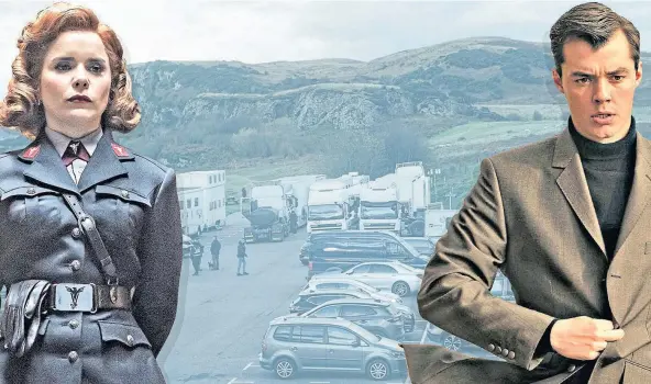  ?? ?? SHOWBIZ: Scenes for Amazon Prime series Pennyworth were filmed in Oban last week, with the crew taking up much of a beach car park.