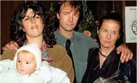  ??  ?? Survivor: Paul Barney with mother, sister and nephew in 1994