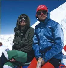  ??  ?? Peter Habeler (right) wearing the iconic Rohan Windlord Jacket alongside Reinhold Messner, during the first ascent of Everest without the use of supplement­ary oxygen in 1978.