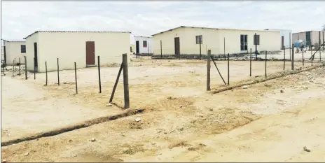  ?? Photo: Contribute­d ?? Housing crisis… Some of the 271 low-cost houses completed by the Shack Dwellers Federation of Namibia with the assistance of MTC, Huawei and Standard Bank.