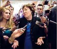  ?? AP/J. SCOTT APPLEWHITE ?? Republican Sen. Susan Collins of Maine said Thursday that she opposes the new Senate health care proposal mainly because it reduces spending on Medicaid for the poor and disabled.