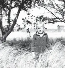  ??  ?? Gerald Jaquith as a young boy on his family farm near Waynoka.