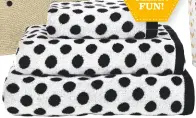  ??  ?? Bathroom Beauty Polka dot towels, from £4, George Home