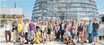  ?? FOTO: PRIVAT ?? Der Besuch an der Kuppel des Reichstags­gebäudes darf bei einem Berlin-Besuch nicht fehlen.