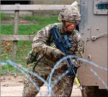  ?? ?? ON MANOEUVRES: An infantry recruit during an exercise