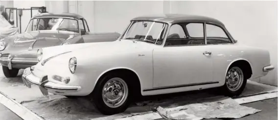 ??  ?? Above: First shown in two examples at Geneva in March, 1960, the Porscheinf­luenced Beutlers on the 356B chassis flaunted the two-tone livery that suited their styling
