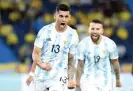  ?? Photograph: Gustavo Pagano/Getty Images ?? Cristian Romero, pictured here after scoring against Colombia in qualifying, is seen as the best Argentinia­n defender since Walter Samuel.