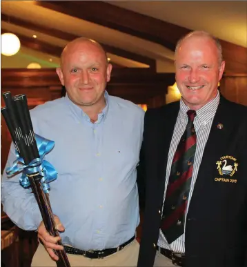  ??  ?? The Gorey Guardian Summer Series at Courtown Golf Club - Winner: Colin Sunderland with Captain John Fitzgerald.