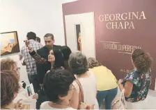  ??  ?? Inaugurada. La Galería Albricci se vistió de gala para recibir al público que se interesa por la obra de Georgina Chapa.