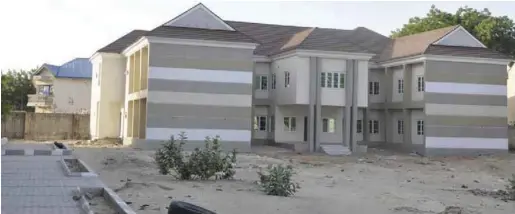  ??  ?? Newly constructe­d building at the Borno State Universit