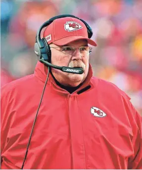  ?? JEFF CURRY/USA TODAY SPORTS ?? “One of the best coaches to ever coach football and to never have a Super Bowl as a head coach, that’s one of the biggest things I feel like is on my list as far as things I’d love to happen this Sunday,” Chiefs defensive end Frank Clark said of Andy Reid, pictured.