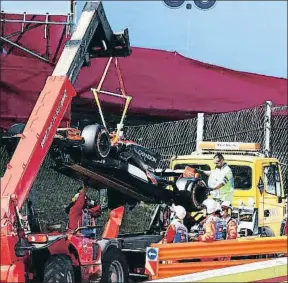  ?? DAN ISTITENE / GETTY ?? Alonso no pudo rodar por la mañana por otra avería de motor