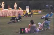  ?? Contribute­d photo ?? The audience at “Shakespear­e on the Green” at Sterling Farms Golf Course in Stamford maintained required 15-foot distances on July 26.