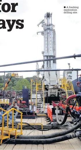  ??  ?? A fracking exploratio­n drilling site