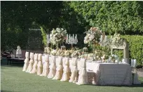  ??  ?? Photo below is of an afternoon tea planned by Events by TopNotch, and bottom photo shows the Fort Myers quinceañer­a.