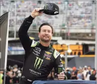  ?? Mark Humphrey / Associated Press ?? Kurt Busch waves to fans before a NASCAR Cup Series auto race at Bristol Motor Speedway last Saturday.