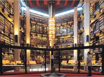  ?? UNIVERSITY OF TORONTO HANDOUT THE CANADIAN PRESS ?? University of Toronto's Thomas Fisher Rare Book Library is a treasured collection, the kind archivists want to protect from fire and other risks.
