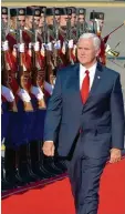  ?? Foto: dpa ?? US Vizepräsid­ent Mike Pence vor zwei Wochen in Montenegro.