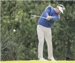  ?? ERIC RISBERG, AP ?? Hank Lebioda hits from the 18th tee during the AT&T Pebble Beach Pro-Am on Thursday.