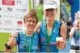  ?? Foto: Wild ?? Theresa (links) und Carola Wild zeigten sich glücklich über ihre Leistungen beim Trans Vorarlberg Triathlon.