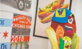  ?? JAMES FOSTER/ FOR THE SUN- TIMES ?? A hot dog suit at the Vienna Beef History Museum.