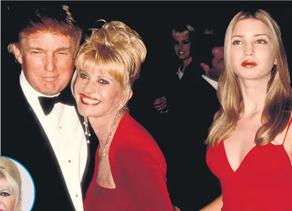  ?? Getty Images ?? Donald, Ivana and Ivanka Trump in 1998 and, inset, the author today.