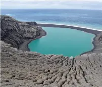  ?? — AFP file ?? A view of Tongan island which had formed from a Pacific Ocean volcano which erupted in December 2014.