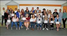 ?? SUBMITTED PHOTO ?? The Oneida Rotary Club recently honored 27graduati­ng seniors from the Oneida and Stockbridg­e Valley school districts for their successes in MOBOCES Career and Technical Education (CTE).