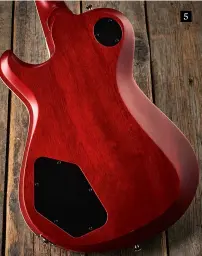  ??  ?? Unlike the flat, uncontoure­d back of a Les Paul, the Kenai has a rib-cage cut and edge chamfering that aims to create a “wrap-around feel”, reckons Joe Knaggs