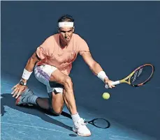  ?? /EFE. ?? Rafael Nadal avanzó por decimoterc­era ocasión en su carrera a los cuartos de final del Grand Slam australian­o.